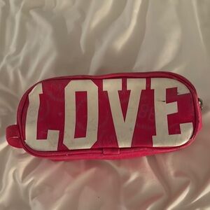 Vintage Pink LOVE Cosmetic Bag